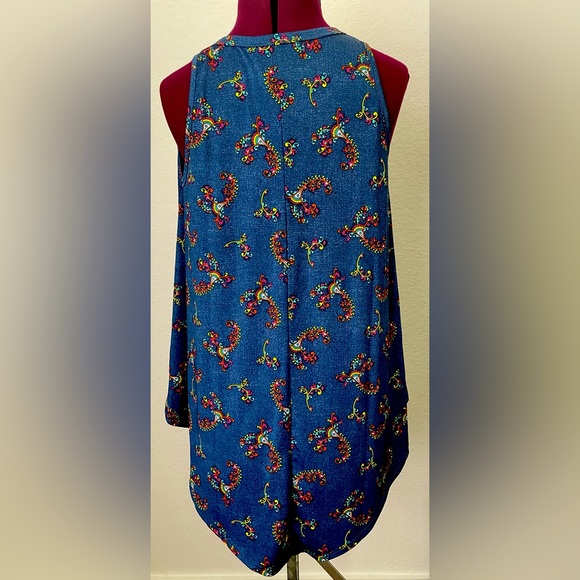 C’est La Vie blue top - Picture 2 of 3